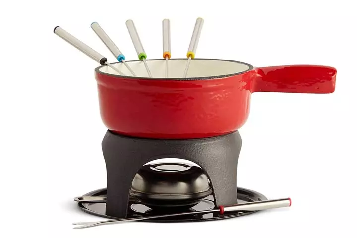 VonShef Cast Iron Fondue Set