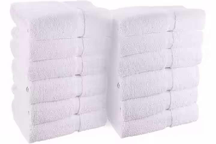 White Classic Wealuxe Cotton Hand Towels
