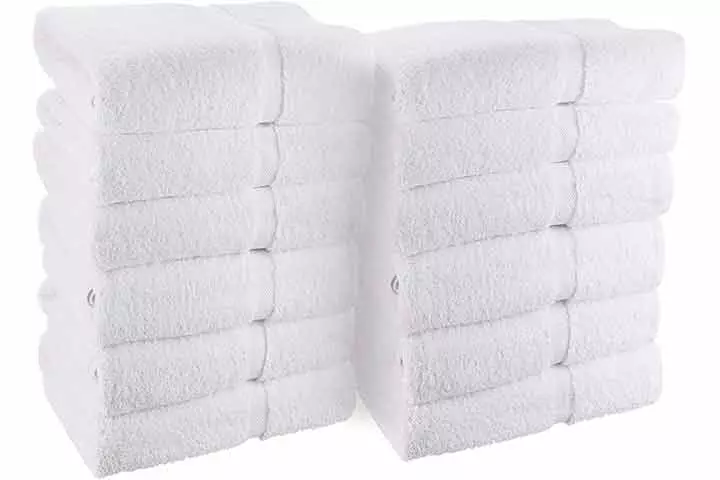 White Classic Wealuxe Cotton Hand Towels 