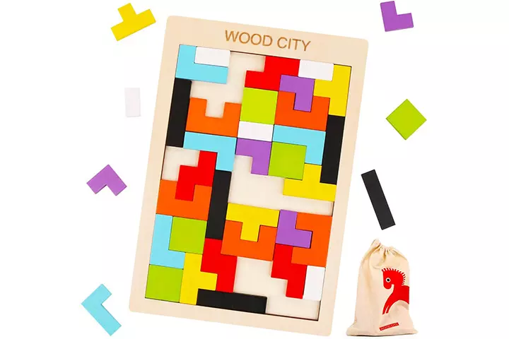 Wood City Tetris Puzzle