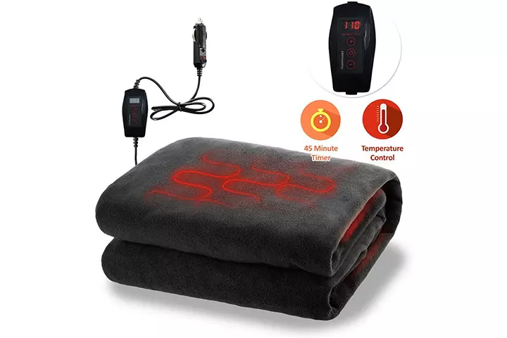 Zone Tech Car Heated Travel Blanket