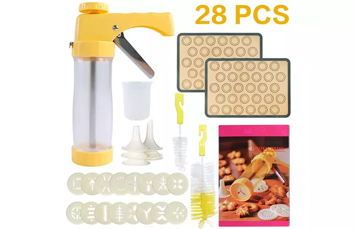 28-Piece Cookies Press Gun Kit Set