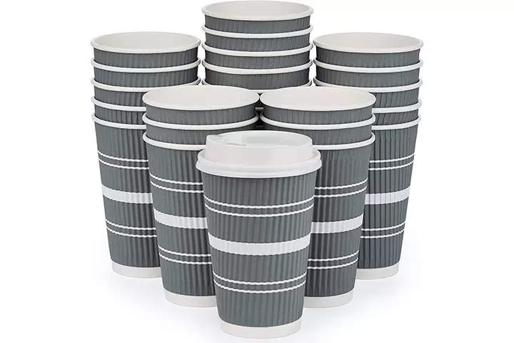 AVL Products Inc. Disposable Coffee Cups With Lids And Straws