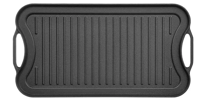 AmazonBasics Pre-Seasoned Cast Iron Reversible GrillGriddle