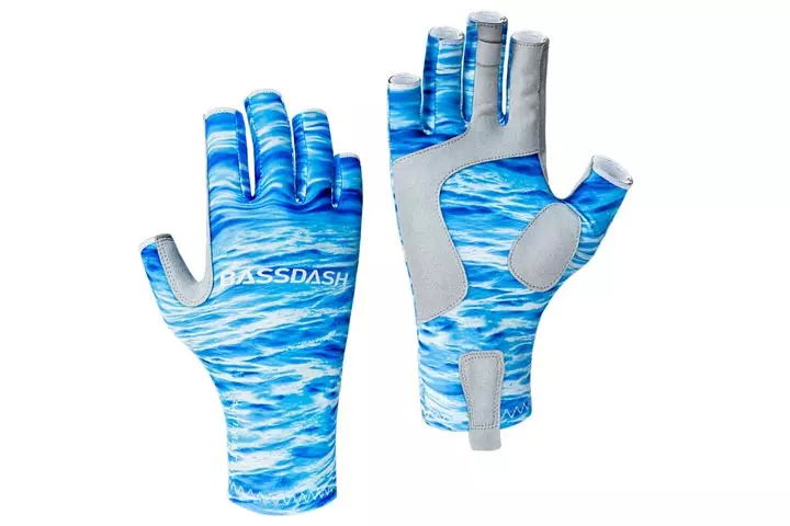 Bassdash Altimate Sun Protection Fingerless Hunting Fishing Gloves