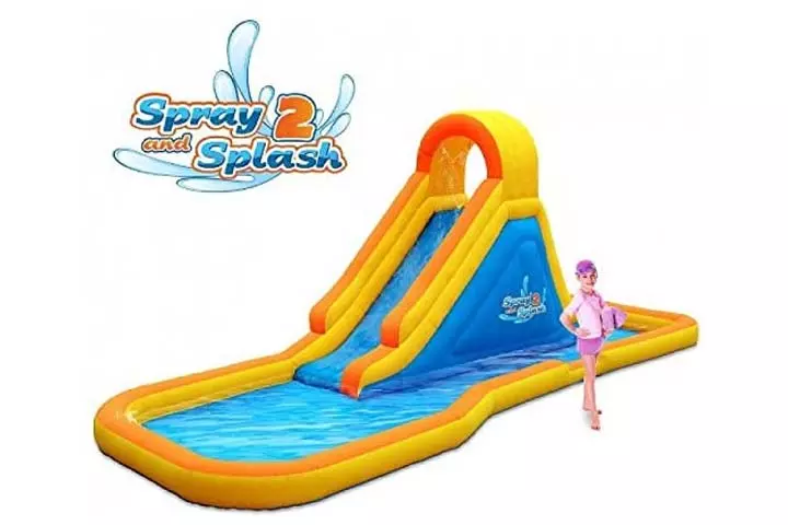 Blast Zone Spray N Splash 2 - Inflatable Water Park with Blower