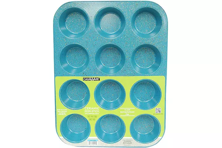 CasaWare Ceramic Coated NonStick 12 Cup Muffin Pan