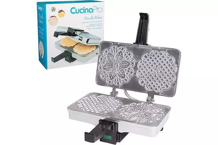 CucinaPro Pizzelle Maker- Nonstick Electric Pizzelle Baker Press