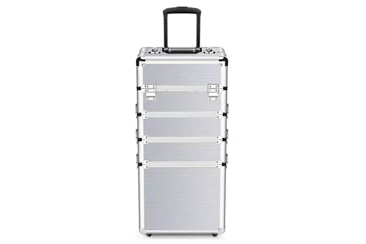 DZ Tech 4-in-1 Professional Makeup Aluminum Cosmetics Organizer