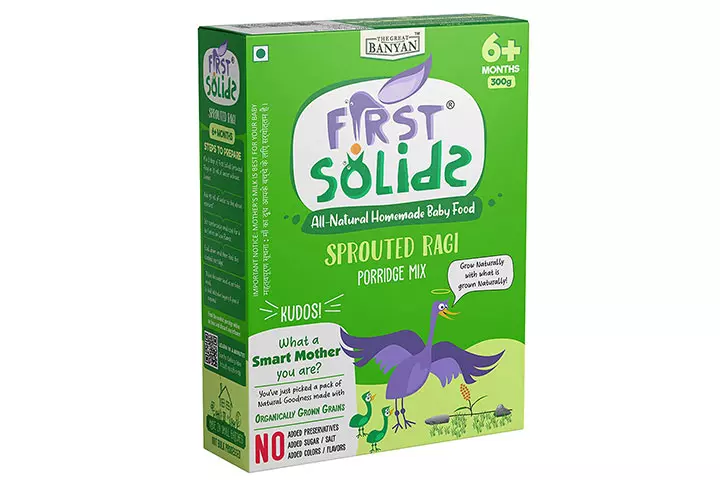 First Solids Organic Baby Food Sprouted Ragi Porridge Mix