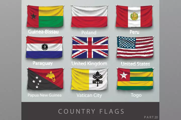 Flag The Country Activity For 5 Year Olds