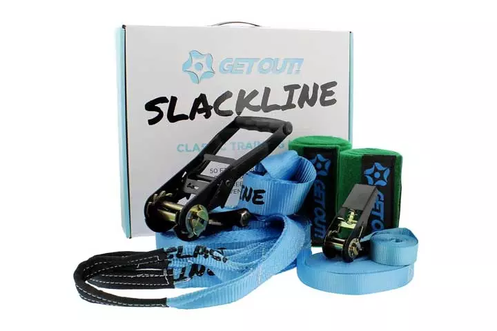 Get Out! Slackline Beginner Kit for Kids and Adults