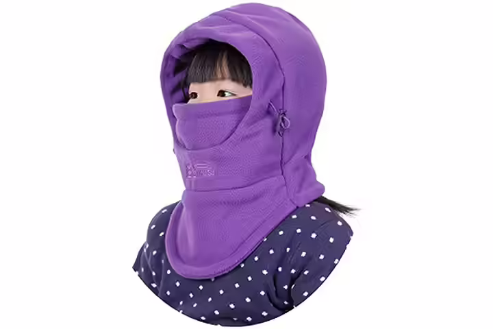 HZTG Kids Winter Windproof Balaclava - Purple