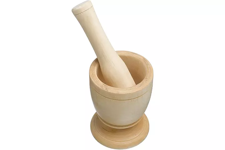 IMUSA USA LIS-003 Small Wood Mortar & Pestle