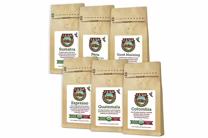 Java Planet - Coffee Beans, Organic Coffee Sampler Pack