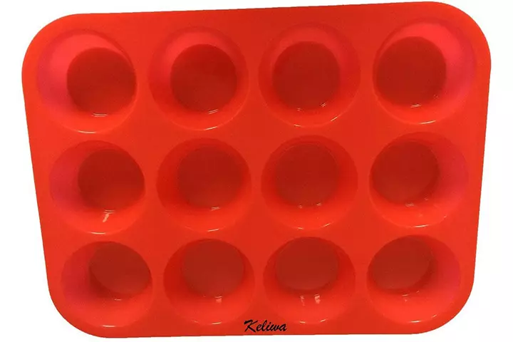 Keliwa's 12 - Cup Silicone Muffin Pan