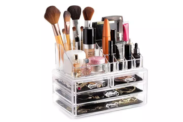 Masirs Clear Cosmetic Storage Organizer