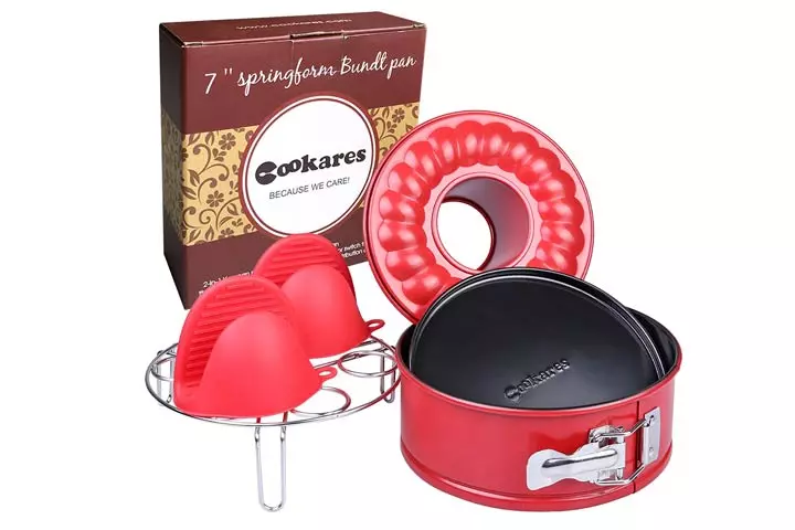 Nonstick 2-in-1 springform 7-inch cheesecake quick-release pan set