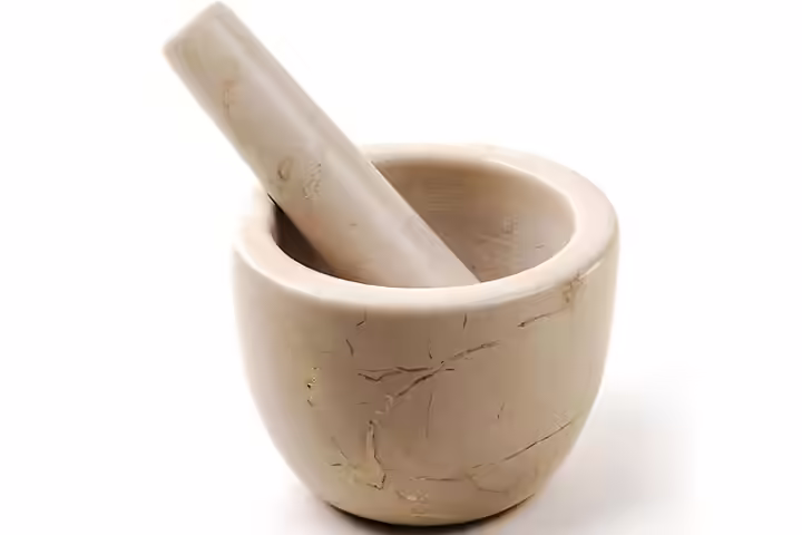 RSVP White Marble Mortar and Pestle