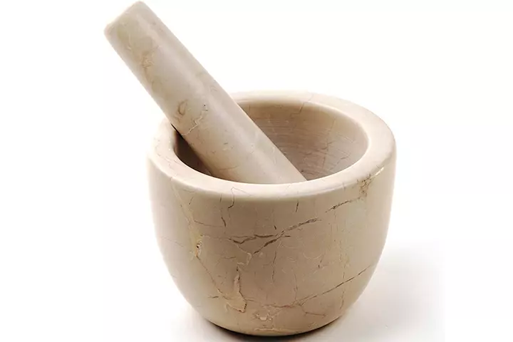 RSVP White Marble Mortar and Pestle