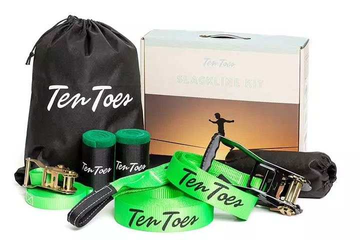 Ten Toes by Westridge Slackline Kit with 50-ft 2-inch Slackline