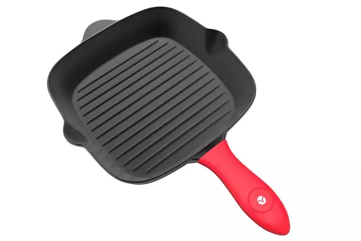 Vremi Pre-Seasoned Cast Iron Square Grill Pan