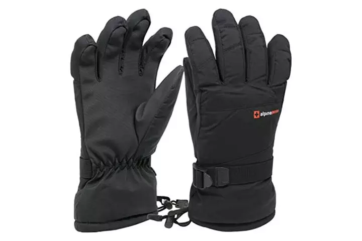 Alpine Swiss Men’s Waterproof Gauntlet Ski Gloves