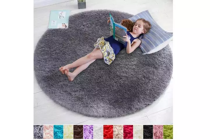 Amdrebio Round Rug For Bedroom