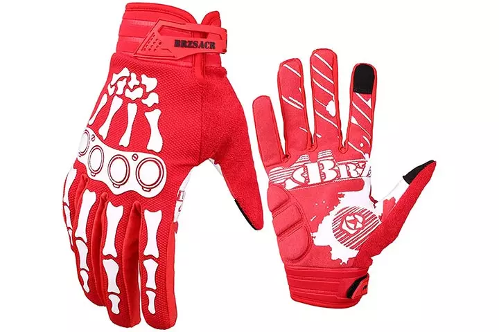 BRZSACR Cycling Gloves Skeleton Bone