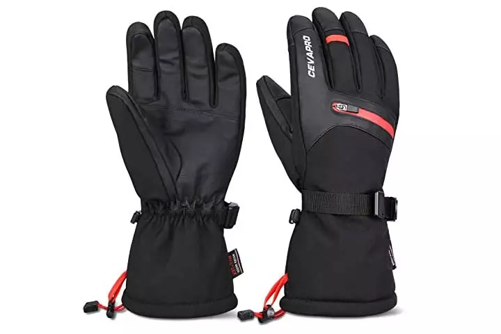 Cevapro Winter Gloves Waterproof Ski Gloves