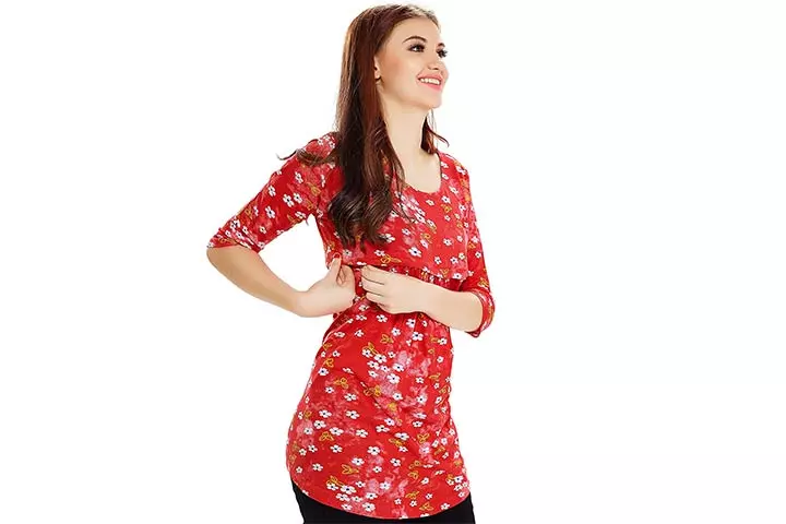 Cotton Sleepwear Maternity Feeding Nursing Tunic Top for AV2 Women