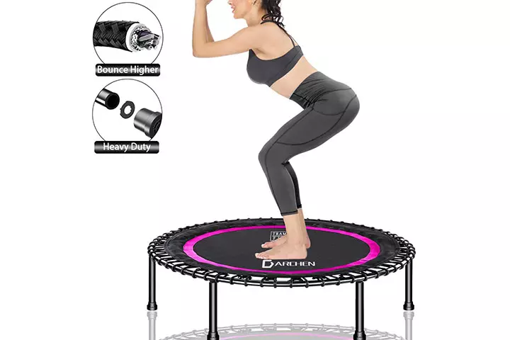 DARCHEN Mini Trampoline - Rose Red