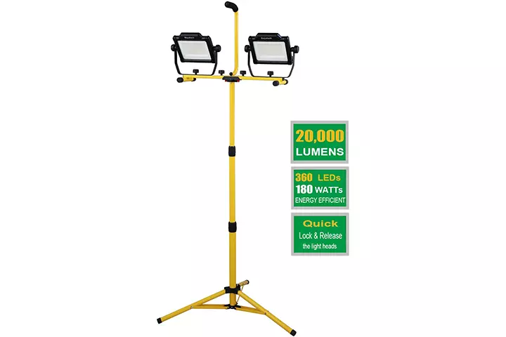 Dayatech 180W 20000 Lumen Dual-Head LED Work Light