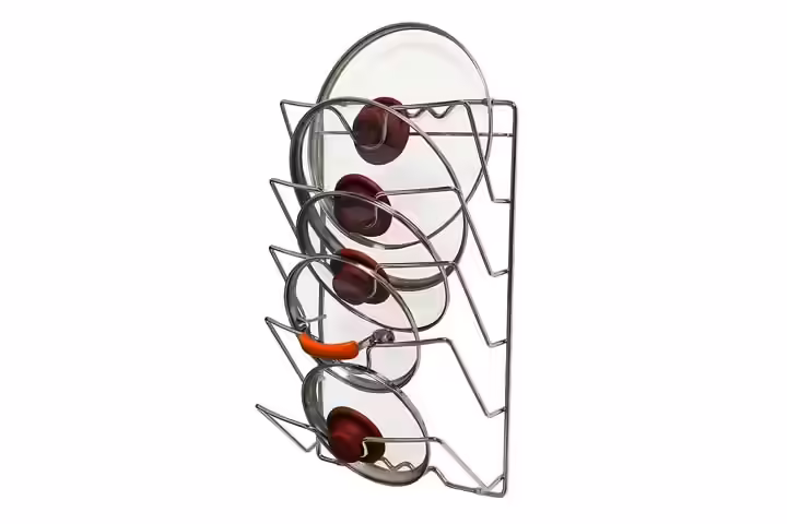DecoBros Wall Door Mounted Pot Lid Rack