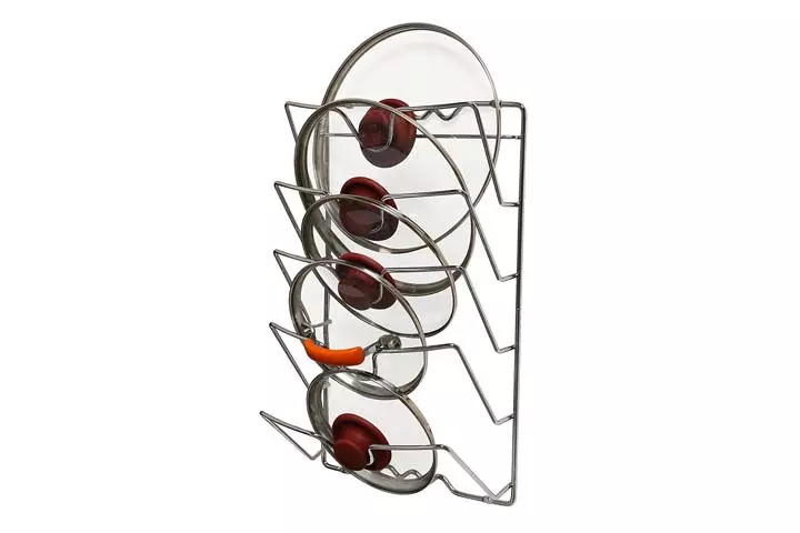 DecoBros Wall Door Mounted Pot Lid Rack