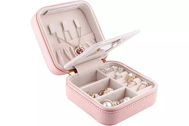 Duomiila Small Travel Jewelry Box Organizer