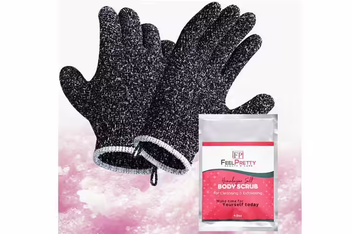 Feel Pretty Beauty Care Exfoliating Gloves Set