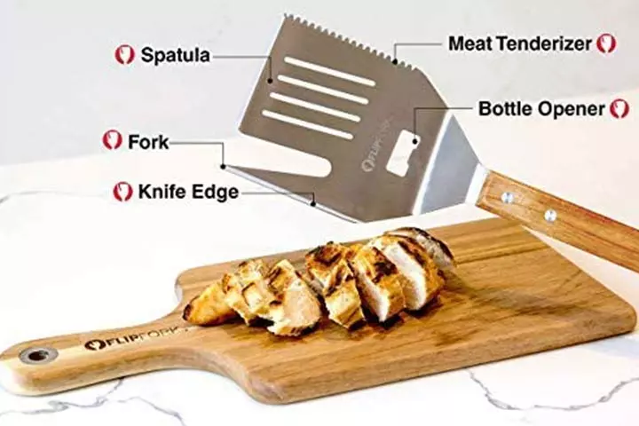 FlipFork Boss-5 in 1 Grill Spatula 