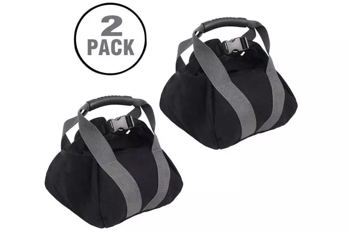 Fnoko 2Pcs Adjustable Canvas-Kettlebell-Sandbag with Handle