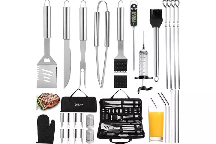 Grilljoy 30Pcs BBQ Grill Tools Set 