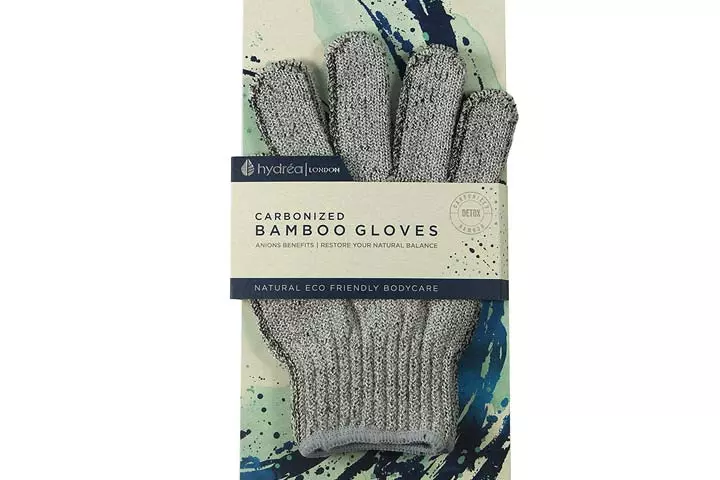 Hydrea London Carbonized Bamboo Exfoliating Gloves