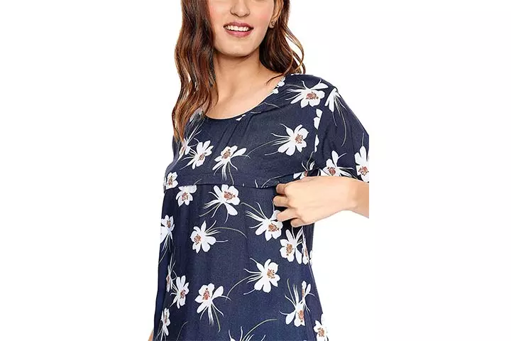 Jio rayon sleepwear feeding maternity top