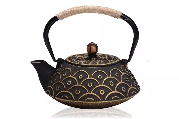 Jueqi Enamel Craft Cast Iron Teapot