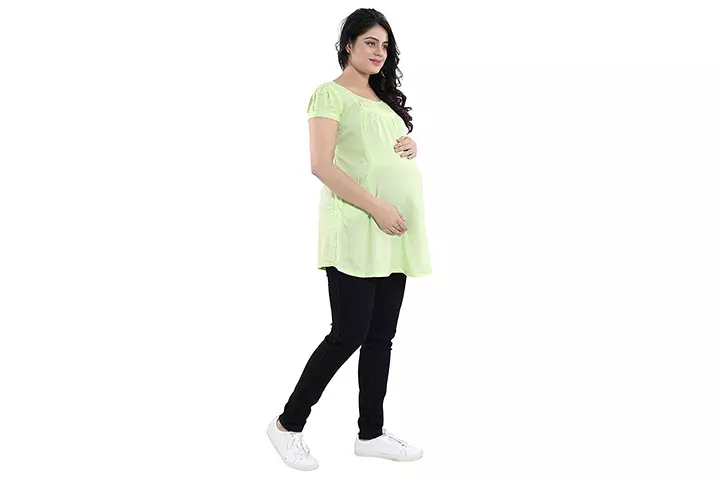  Mammaz Maternity® Solid Rayon Maternity Nursing Top