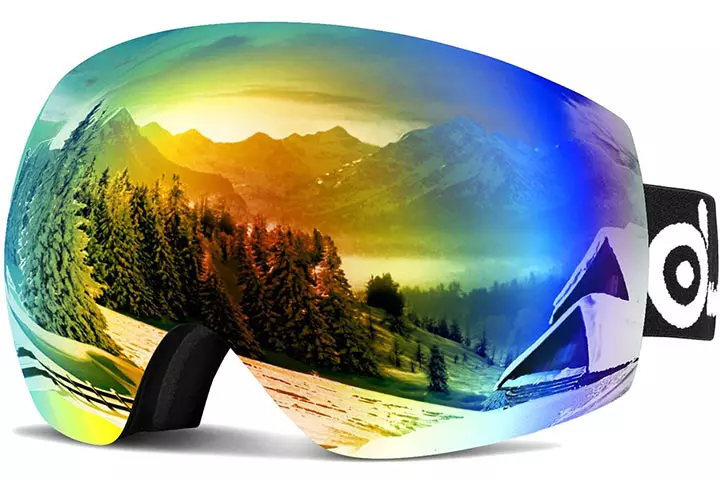 Odoland Large Spherical Frameless Ski Goggles