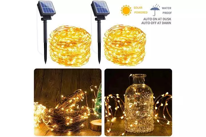 Outdoor Solar String Lights by Brightown store