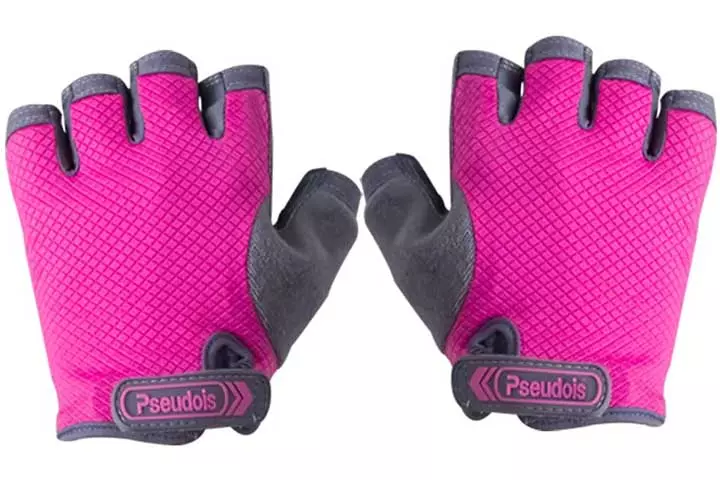 Pseudo is Padded Anti-Slip Women’s Power Weight Lifting Gloves