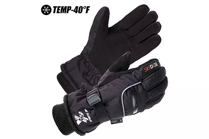 SKYDEER Leather Gloves for Snowboarding