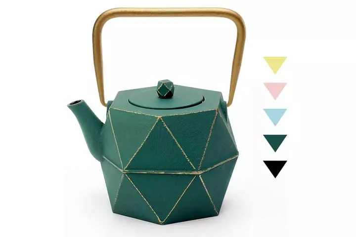 Toptier Diamond Design Cast Iron Teapot