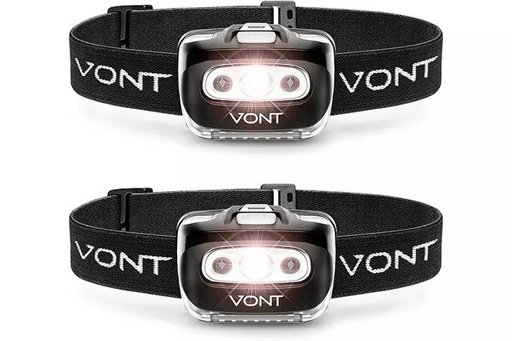 Vont 'Spark' LED Headlamp Flashlight (2 PACK)